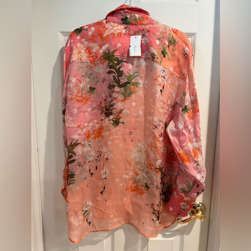 NWT $1680 Givenchy Floral Print Long Sleeve Shirt - Picture 13 of 16